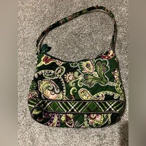 Vera Bradley Vintage Shoulder Bag Purse in RETIRED Chelsea Green Paisley pattern